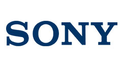 A blue Sony logo on a white background. The logo consists of the word "SONY" in bold, uppercase letters. The font is simple and sans-serif.